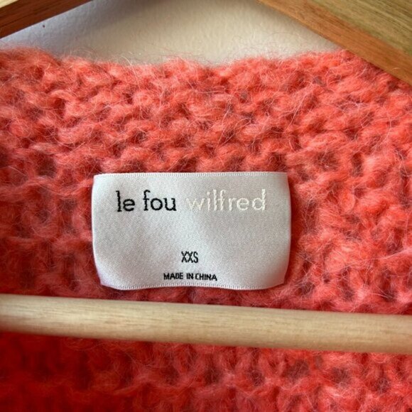 Aritzia Wilfred Le Fou Coral Lindy Knit Alpaca Sweater - XXS NWT - Picture 5 of 6